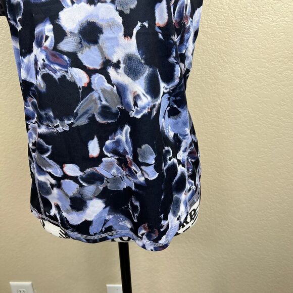 St. John's Bay Blue Purple Floral Short Sleeves Size PS Women's Athletic Top gym - Picture 9 of 15